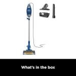 Shark HV343AMZ Rocket Corded Stick Vacuum with Self-Cleaning Brushroll, Lightweight & Maneuverable, Perfect for Pet Hair Pickup, Converts to a Hand Vacuum, Crevice Upholstery Tools, Blue/Silver