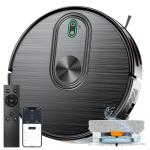XIEBro Robot Vacuum and Mop Combo, 6500Pa Strong Suction, 2 in 1 Robotic Vacuum with Gyro Inertial Navigation, 200 Min Runtime, App/Wi-Fi/Voice Control, Slim, for Pet Hair, Hard Floor, Carpet