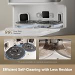 DREAME D30 Ultra Robot Vacuum and Mop, 25,000Pa Powerful Suction, All-in-One Base Station with 100 Days Auto-Empty, MopExtend Tech for Edge Cleaning, Smart Obstacle Avoidance, White