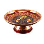 Dark Red Altar Bowl for Fruits and Offerings