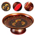 Dark Red Altar Bowl for Fruits and Offerings