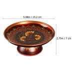 Dark Red Altar Bowl for Fruits and Offerings