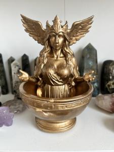 Freya Statue Offering Bowl for Crystals and Herbs