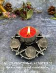 Pentacle Crystal Ball Holder for Rituals
