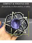 Pentacle Crystal Ball Holder for Rituals