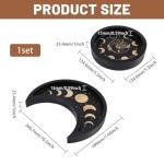 Crescent Moon Crystal Holder Tray Set