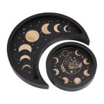 Crescent Moon Crystal Holder Tray Set