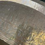 Large Hand-Etched Brass Offering Tray
