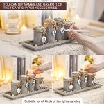 Candle Holder Set with Wooden Tray for Self-Care