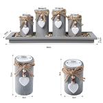 Candle Holder Set with Wooden Tray for Self-Care