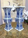 Blue & White Porcelain Candle Holders for Rituals