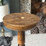 Tall Vintage Wooden Candle Holder for Rituals