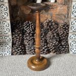 Tall Vintage Wooden Candle Holder for Rituals