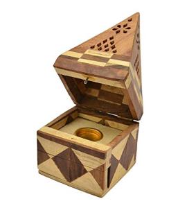 Wooden Jointed Incense Cone Burner for Rituals