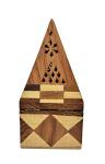 Wooden Jointed Incense Cone Burner for Rituals