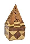 Wooden Jointed Incense Cone Burner for Rituals