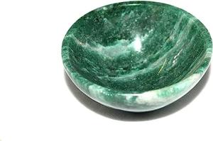Hand-Carved Green Jade Healing Altar Bowl