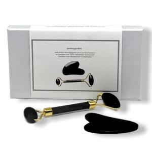 Black Jade Roller and Gua Sha Facial Tool Set