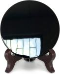 Black Obsidian Scrying Mirror with Stand