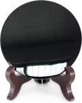 Black Obsidian Scrying Mirror with Stand