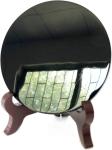 Black Obsidian Scrying Mirror with Stand