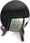 Black Obsidian Scrying Mirror with Stand