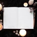 Black Velvet Manifestation Journal with Amethyst Pen