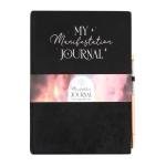 Black Velvet Manifestation Journal with Amethyst Pen