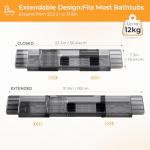 Extendable Acrylic Bath Tray with Device Holder