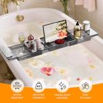 Extendable Acrylic Bath Tray with Device Holder
