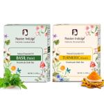 Ayurvedic Handmade Soap Set: Turmeric & Basil