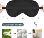 Silk Sleep Mask with Adjustable Strap - Soft Comfort