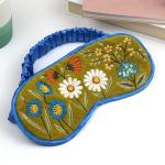 Chartreuse Velvet Autumn Scene Sleep Mask