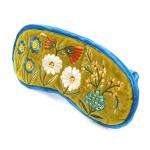 Chartreuse Velvet Autumn Scene Sleep Mask