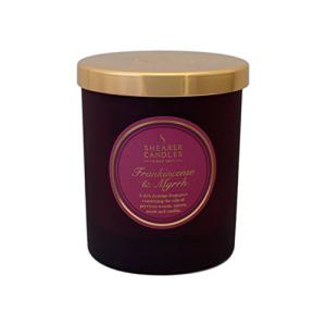 Frankincense & Myrrh Scented Candle in Burgundy
