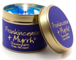 Frankincense & Myrrh Scented Candle in Tin