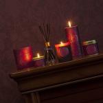 Frankincense & Myrrh Scented Candle in Burgundy