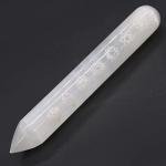Large Engraved Selenite Wand for Healing Rituals