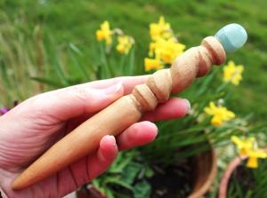 Beech Wood Wand with Green Aventurine Crystal