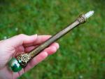 Pentagram Magic Wand with Aura Quartz