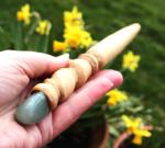 Beech Wood Wand with Green Aventurine Crystal