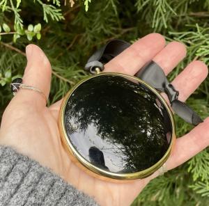 Vintage Brass Scrying Mirror for Witchcraft Rituals