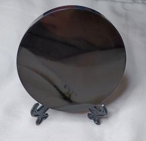 Black Obsidian Scrying Mirror with Stand 10cm