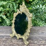 Ornate Brass Oval Scrying Mirror for Rituals