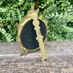 Ornate Brass Oval Scrying Mirror for Rituals