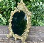 Ornate Brass Oval Scrying Mirror for Rituals