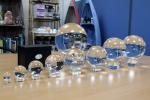 Optical Glass Crystal Ball on Stand