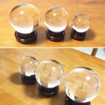 Clear Crystal Glass Sphere for Healing and Decor