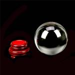 Clear Crystal Healing Sphere with Base for Decor