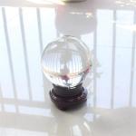 Clear Crystal Glass Sphere for Healing and Decor